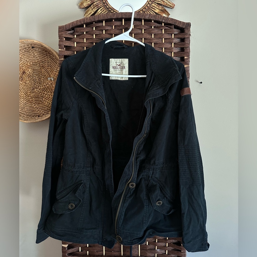 Vintage Black Hollister Jacket With Adjustable Waist Tie